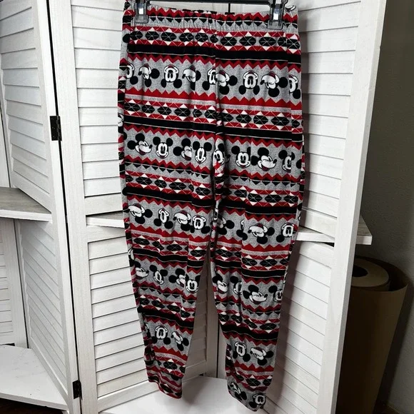 Disney Mickey Mouse Fleece Pajamas‎ 2 Piece Sleepwear Womens Size Small 4/6 EUC! - Picture 4 of 7